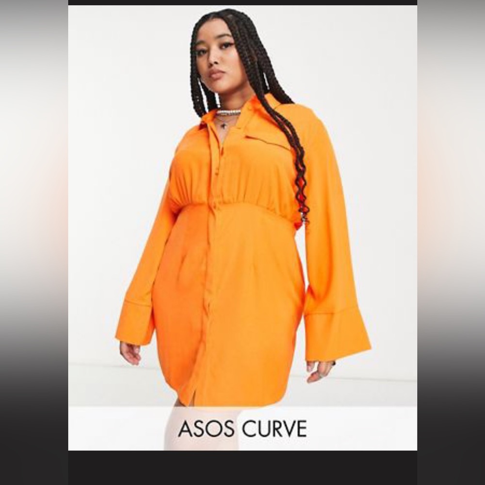 ASOS Button Up Mini Shirt Dress